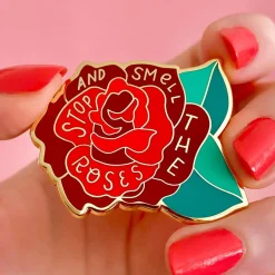 Erstwilder Stop And Smell The Roses Enamel Pin^ Enamel Pins