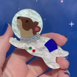 Erstwilder Stout-Hearted Spaceham Brooch^ Brooches