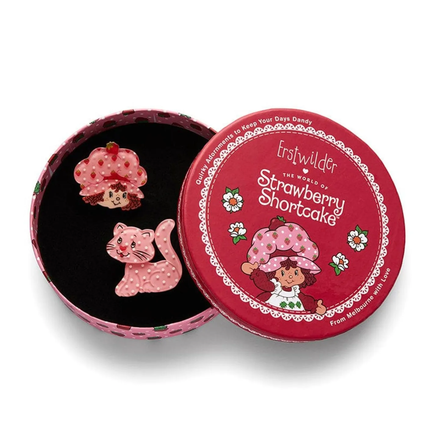 Erstwilder Strawberries And Custard Hair Clips Set - 2 Piece^ Hair Clips & Claws