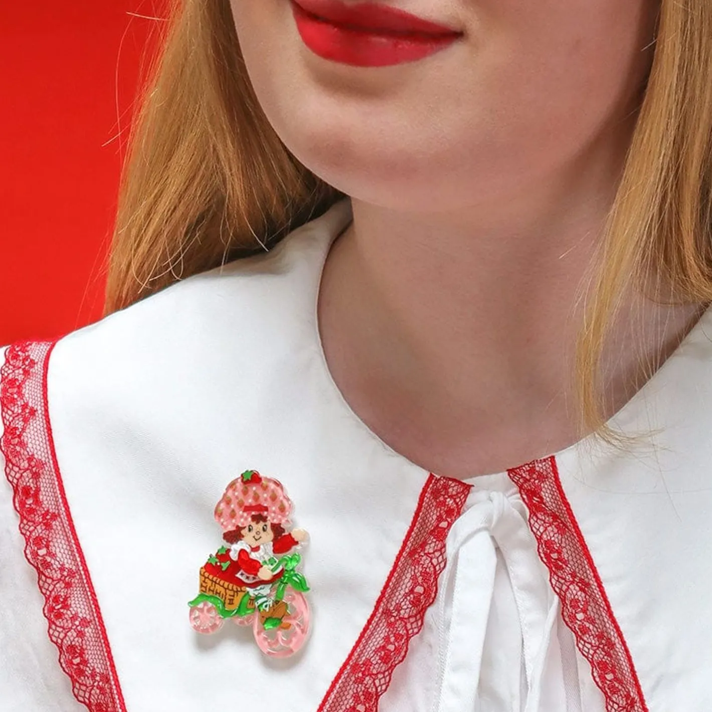 Erstwilder Strawberry Adventures Await Brooch^ Brooches