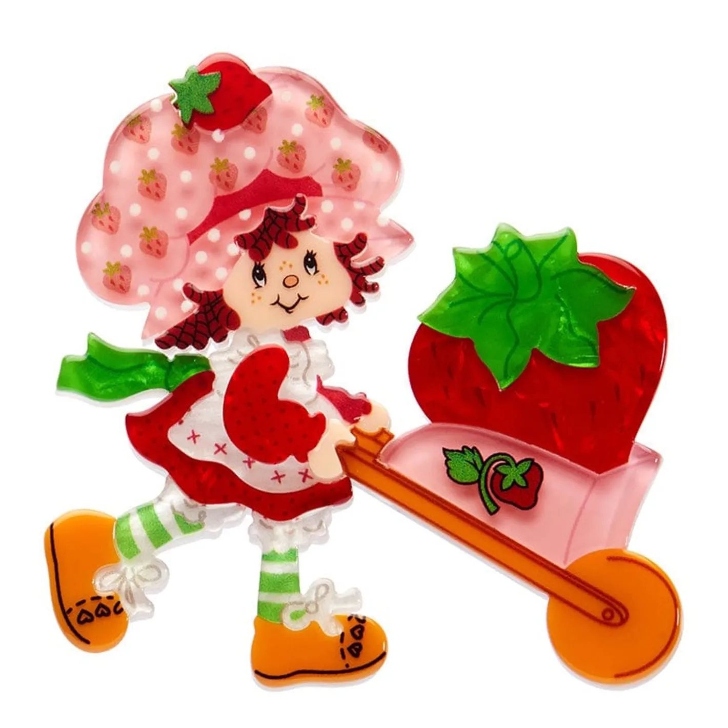 Erstwilder Strawberry Wheelbarrow Brooch^ Brooches