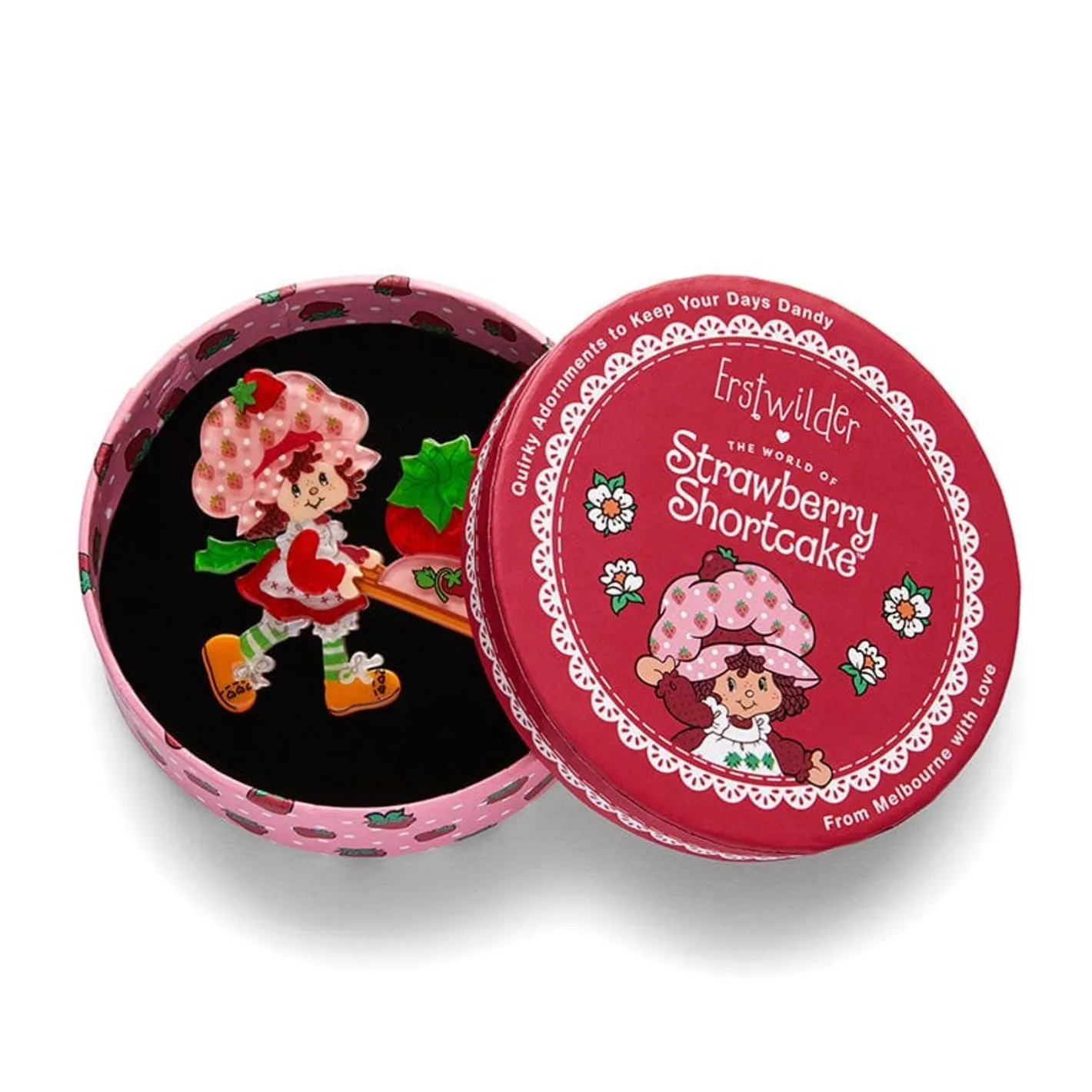 Erstwilder Strawberry Wheelbarrow Brooch^ Brooches