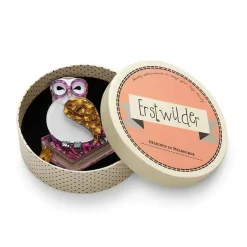Erstwilder Studious Snow Owl Brooch^ Brooches