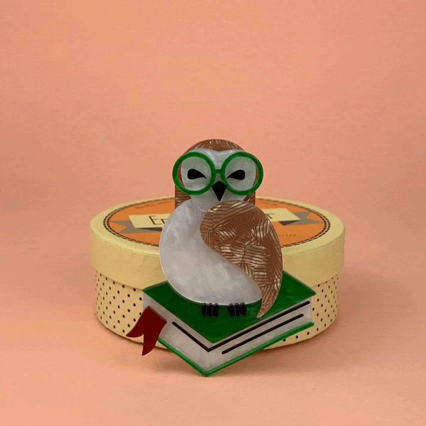 Erstwilder Studious Snow Owl Brooch^ Brooches