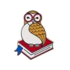 Erstwilder Studious Snow Owl Enamel Pin^ Enamel Pins
