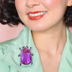 Erstwilder Summer Scarab Brooch^ Brooches