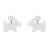 Erstwilder Terrier Textured Resin Drop Earrings - White^ Essential Earrings