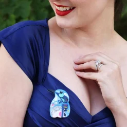 Erstwilder The Astute Azure Kingfsher Brooch^ Brooches