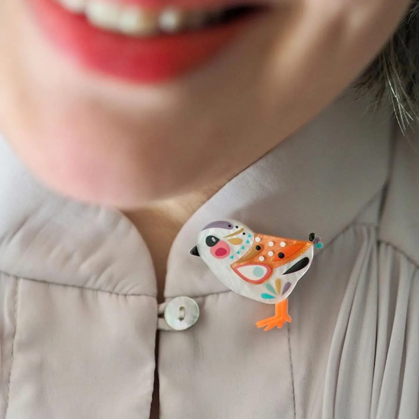 Erstwilder The Balanced Baby Sandpiper Mini Brooch^ Brooches
