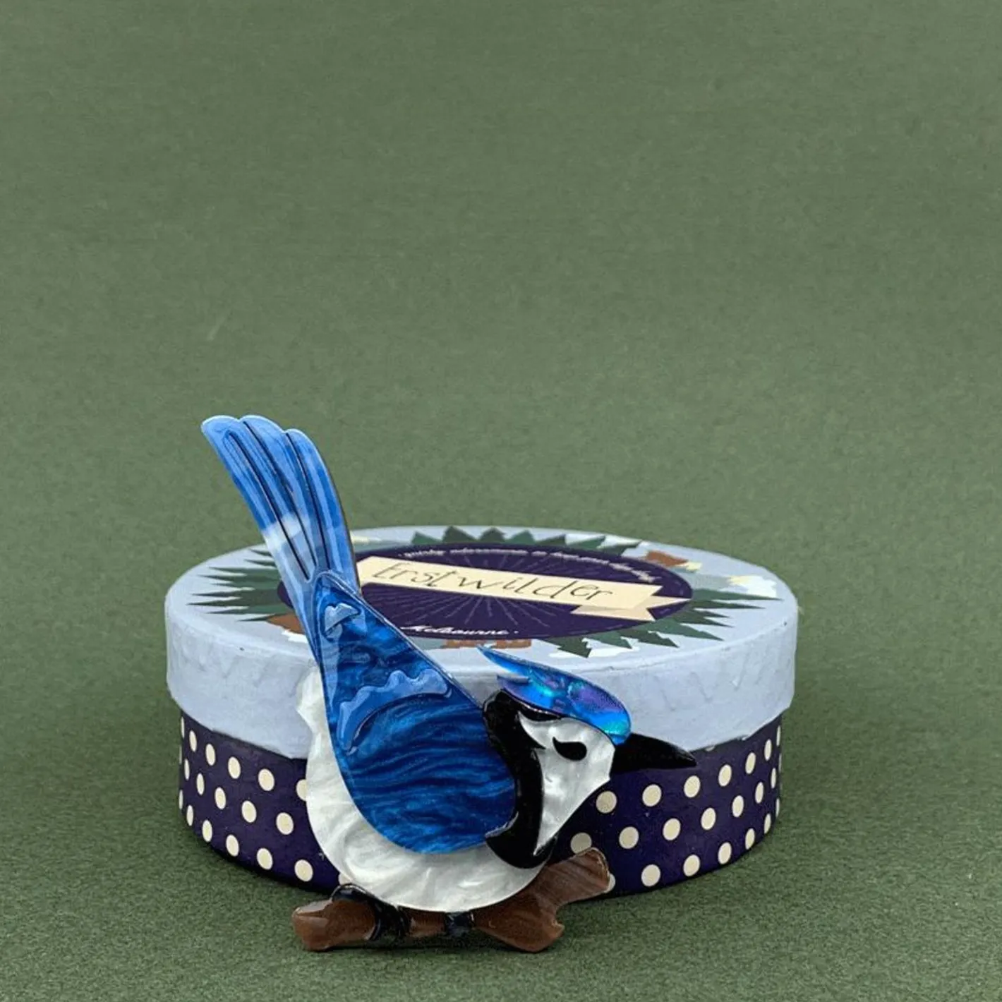 Erstwilder The Blue Jay Way Brooch^ Brooches