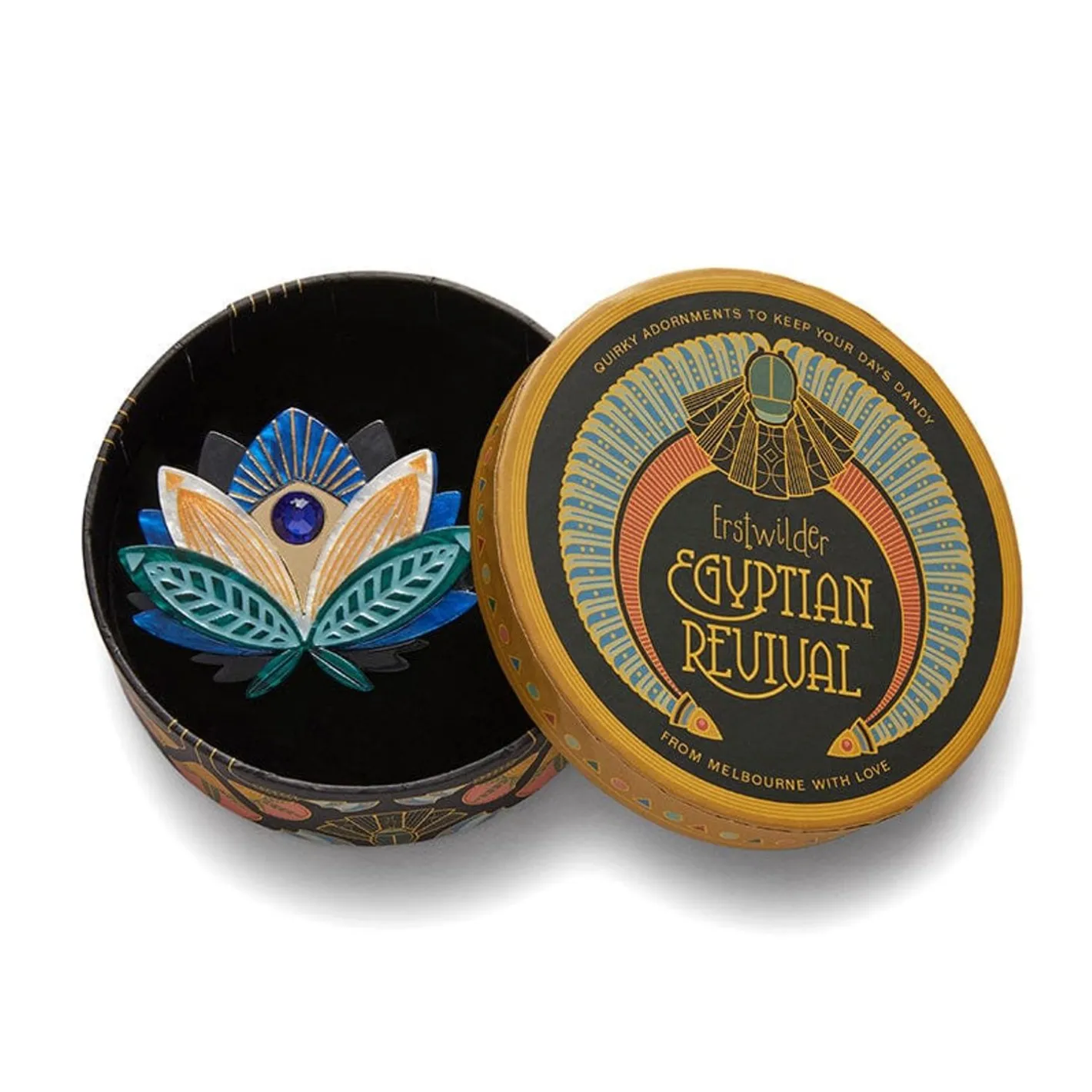 Erstwilder The Blue Lotus Brooch^ Brooches