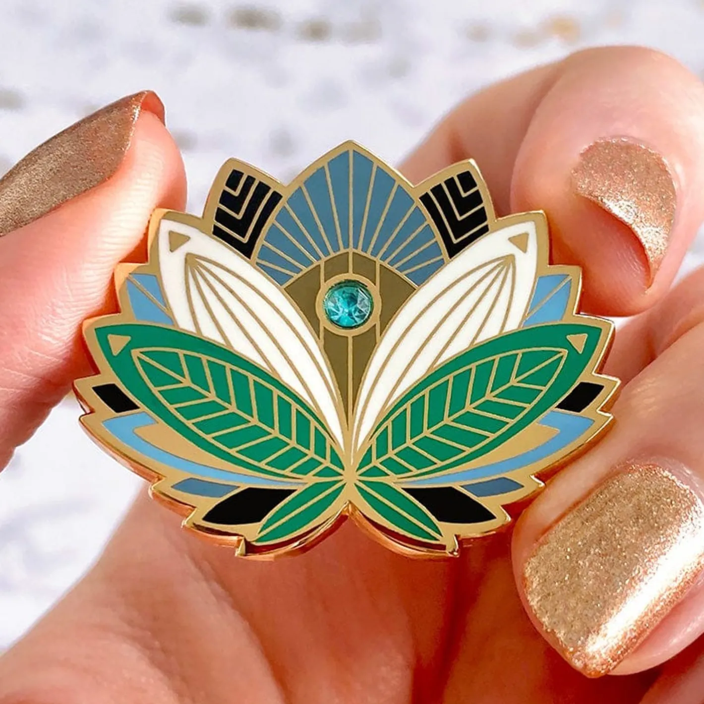 Erstwilder The Blue Lotus Enamel Pin^ Enamel Pins