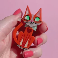 Erstwilder The Cat'S Meow Brooch^ Brooches