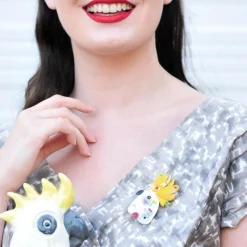 Erstwilder The Comical Cockatoo^ Brooches