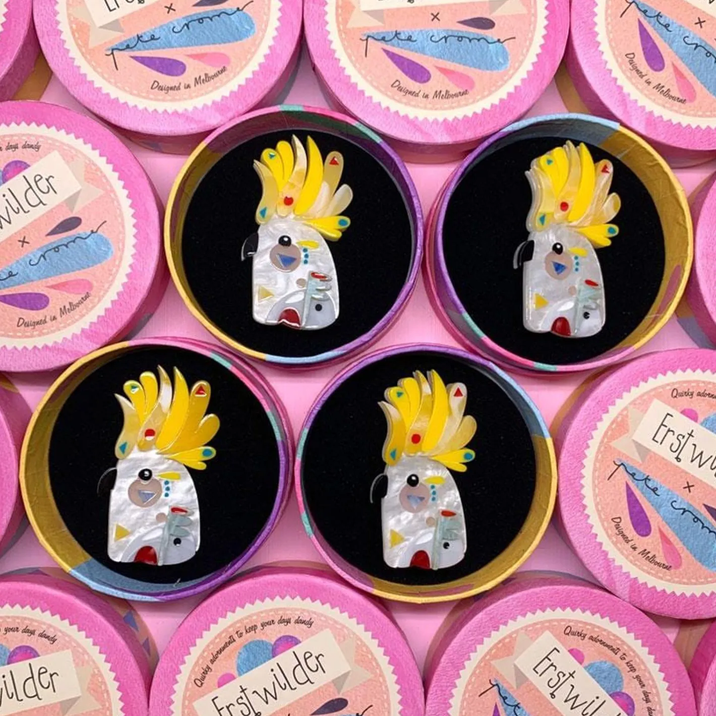 Erstwilder The Comical Cockatoo^ Brooches