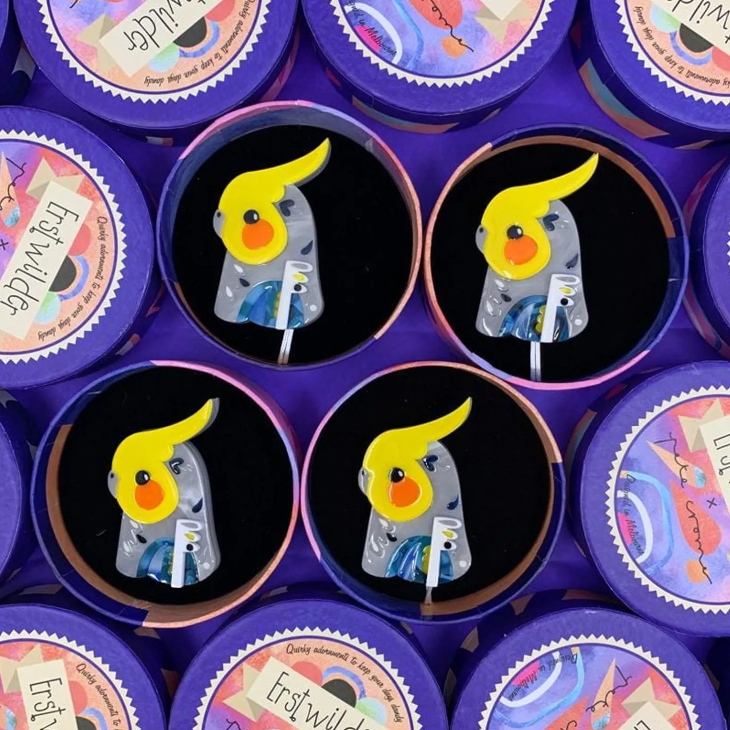 Erstwilder The Coy Cockatiel Brooch^ Brooches