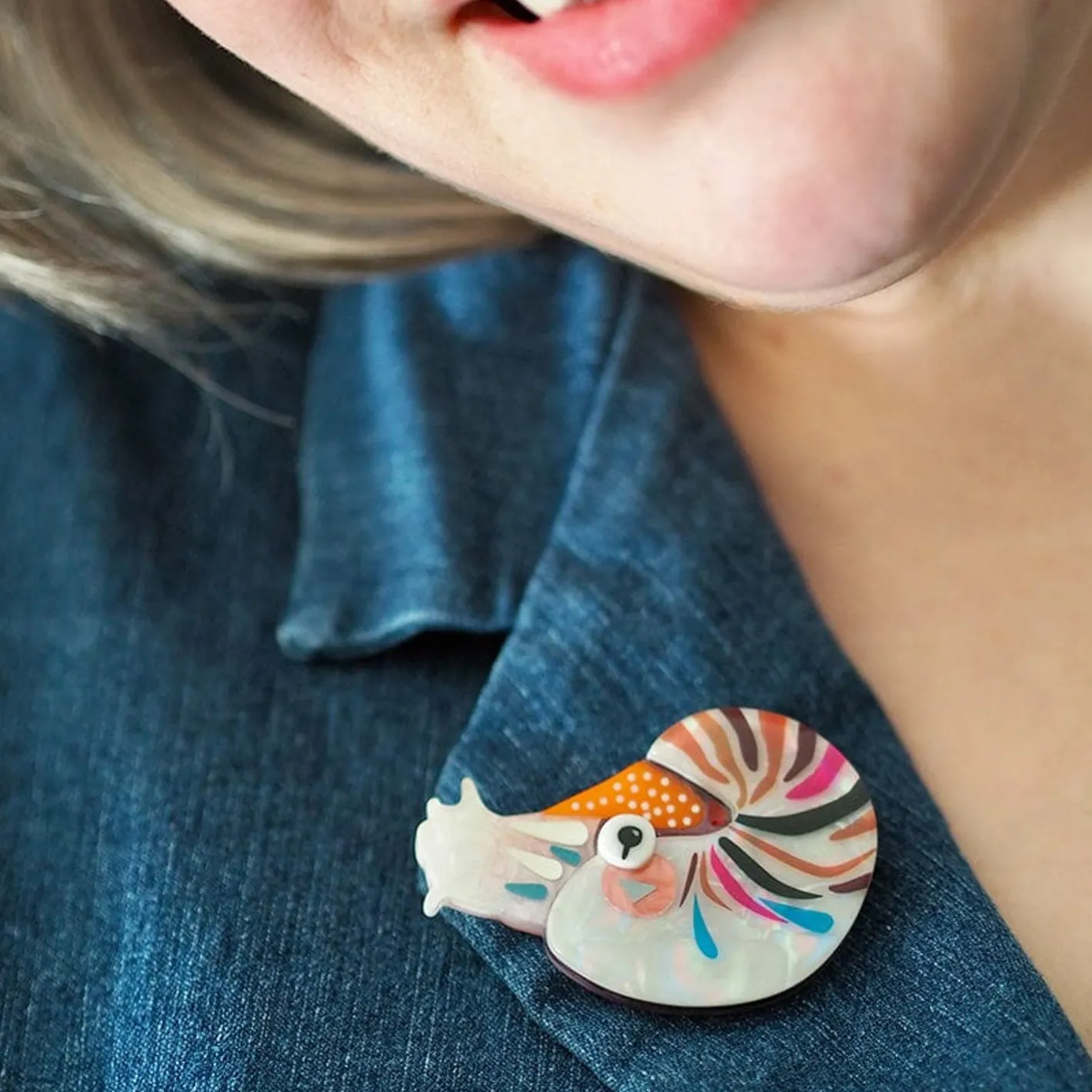Erstwilder The Cryptic Chambered Nautilus Brooch^ Brooches