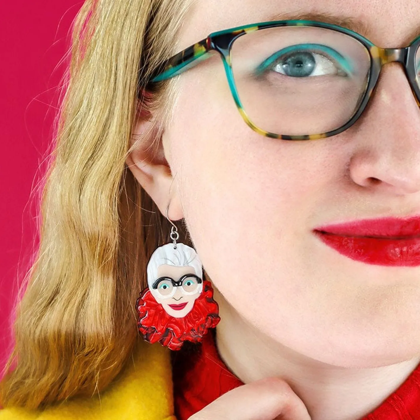 Erstwilder The Face Of Style Iris Drop Earrings^ Earrings