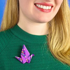 Erstwilder The Fortunate Crane Brooch^ Brooches