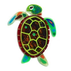 Erstwilder The Graceful Green Sea Turtle Brooch^ Brooches