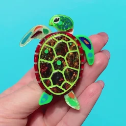 Erstwilder The Graceful Green Sea Turtle Brooch^ Brooches