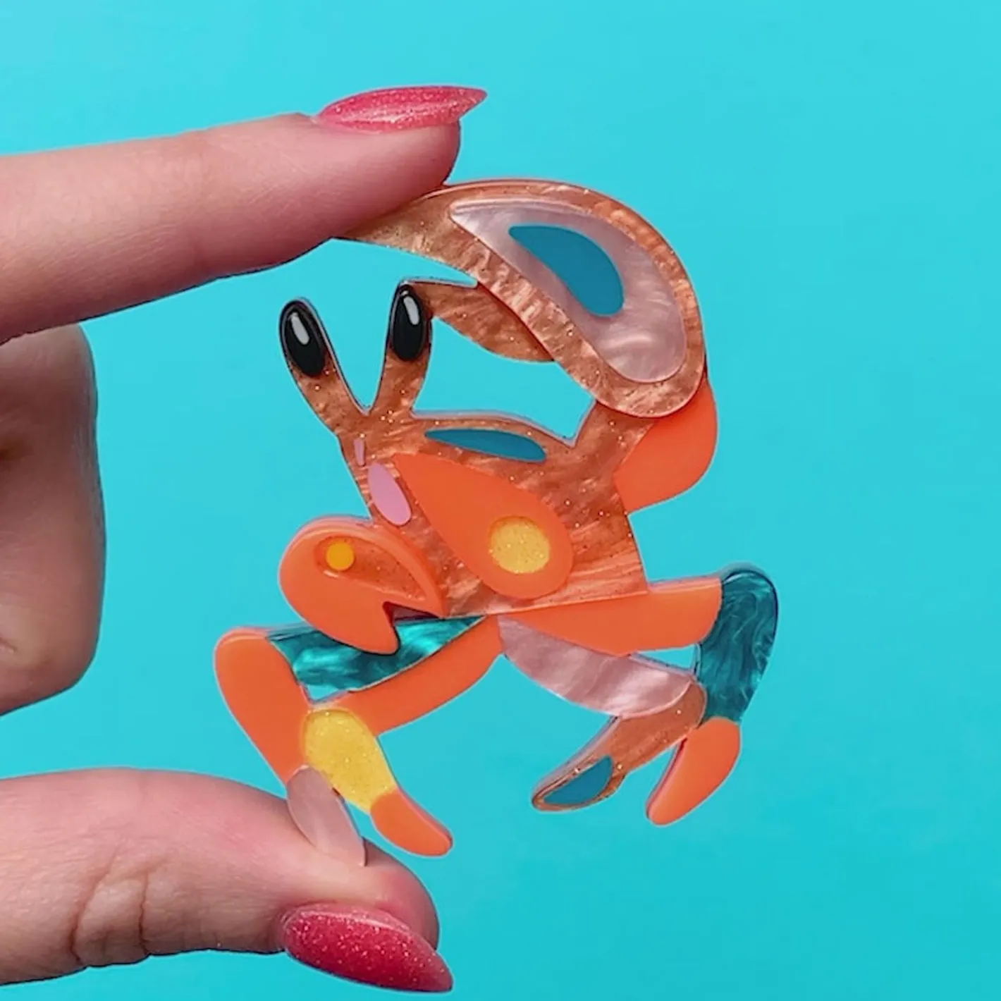 Erstwilder The Guarded Golden Ghost Crab Brooch^ Brooches