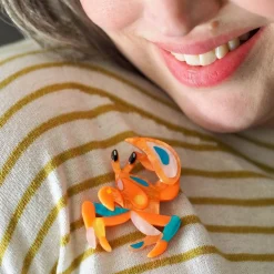 Erstwilder The Guarded Golden Ghost Crab Brooch^ Brooches