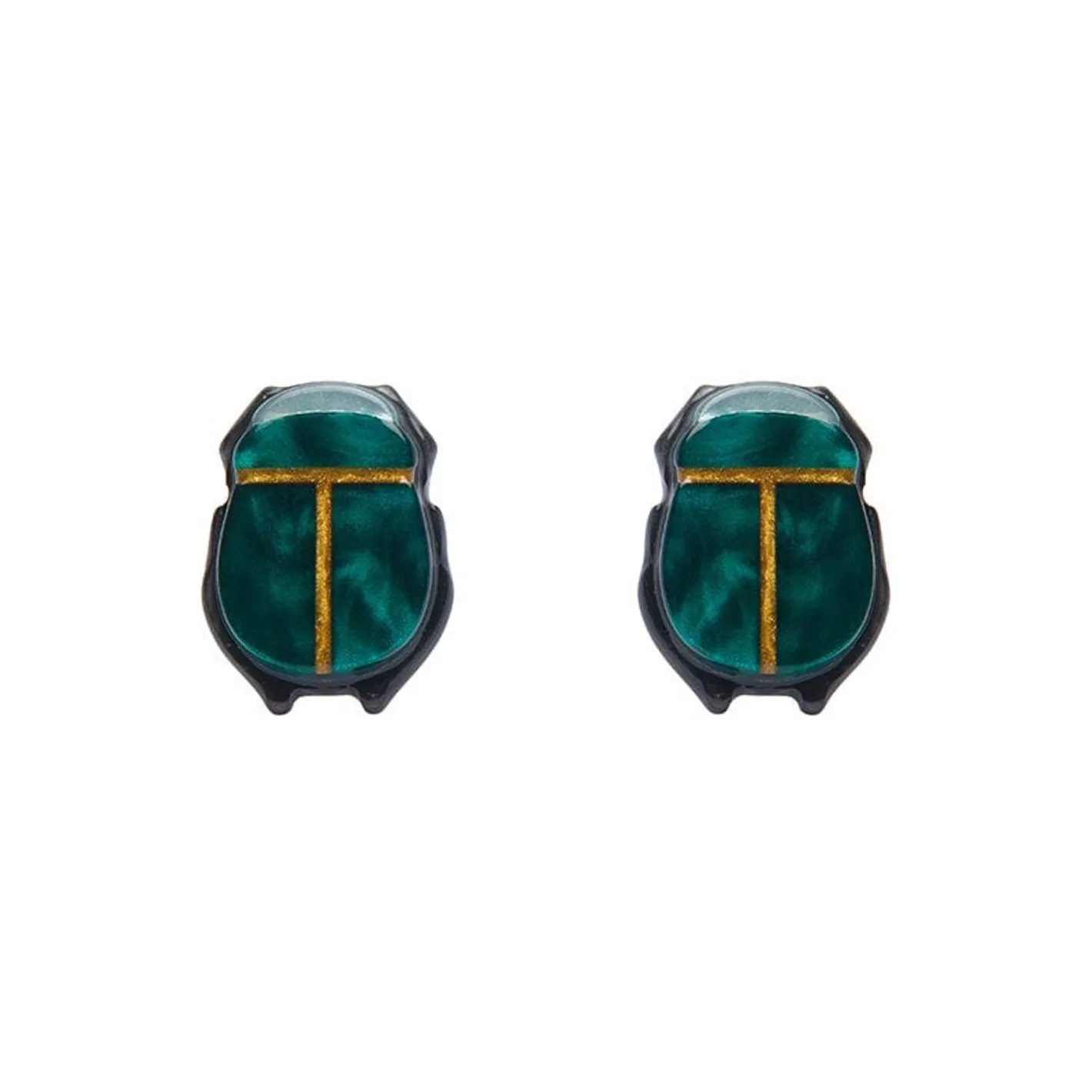 Erstwilder The Heart Of Egypt Scarab Stud Earrings^ Earrings