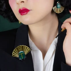 Erstwilder The Heart Of Egypt Scarab Brooch^ Brooches