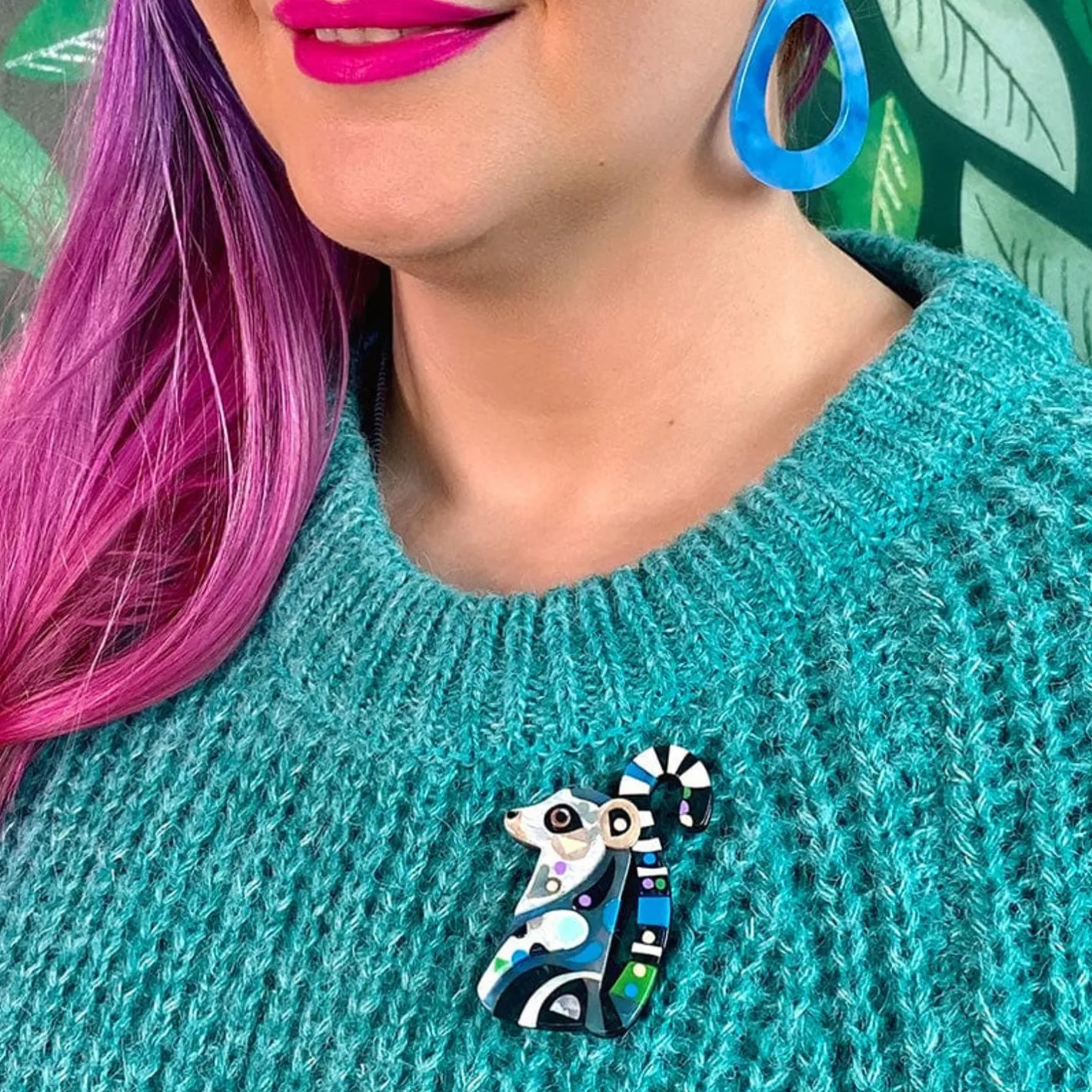Erstwilder The Learned Lemur Brooch^ Brooches