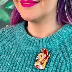 Erstwilder The Liberated Lion Brooch^ Brooches