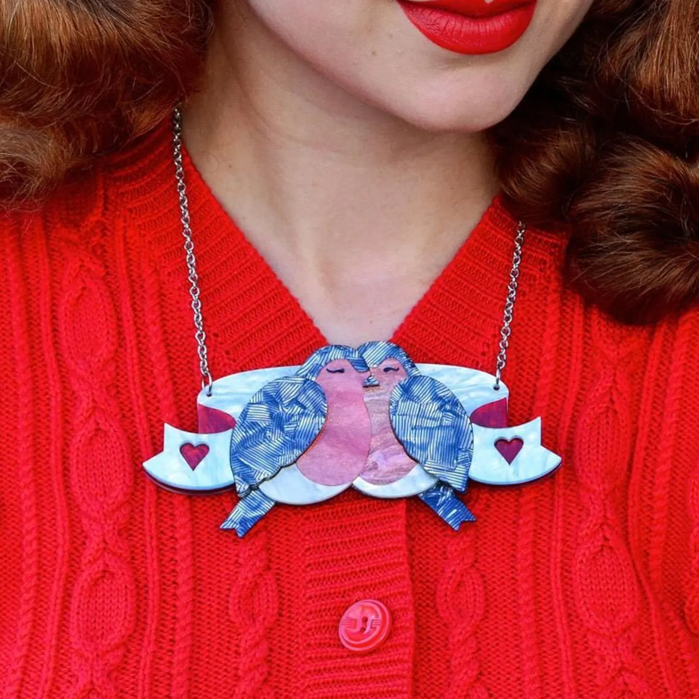 Erstwilder The Lovebirds Necklace^ Necklaces