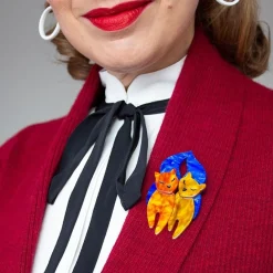 Erstwilder The Lovecats Brooch^ Brooches