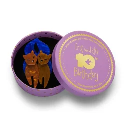 Erstwilder The Lovecats Brooch^ Brooches