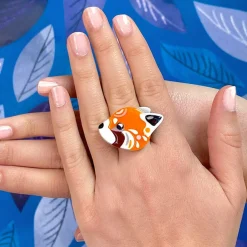 Erstwilder The Rakish Red Panda Ring^ Rings