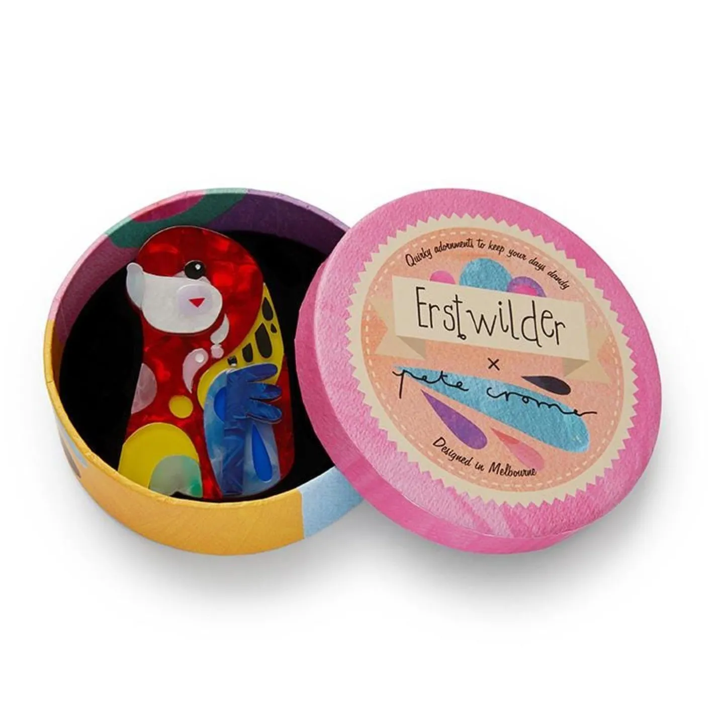 Erstwilder The Rowdy Rosella^ Brooches