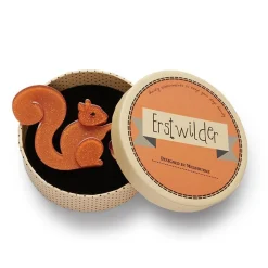 Erstwilder The Satisfied Squirrel Brooch^ Brooches