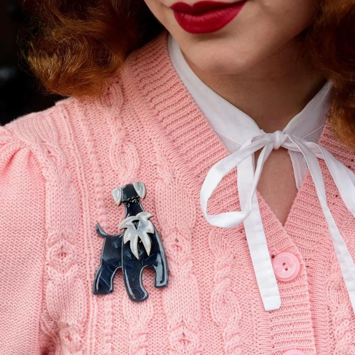 Erstwilder The Schnauzer And Klaus Brooch^ Brooches