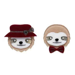 Erstwilder The Slothertons Double Brooch^ Brooches