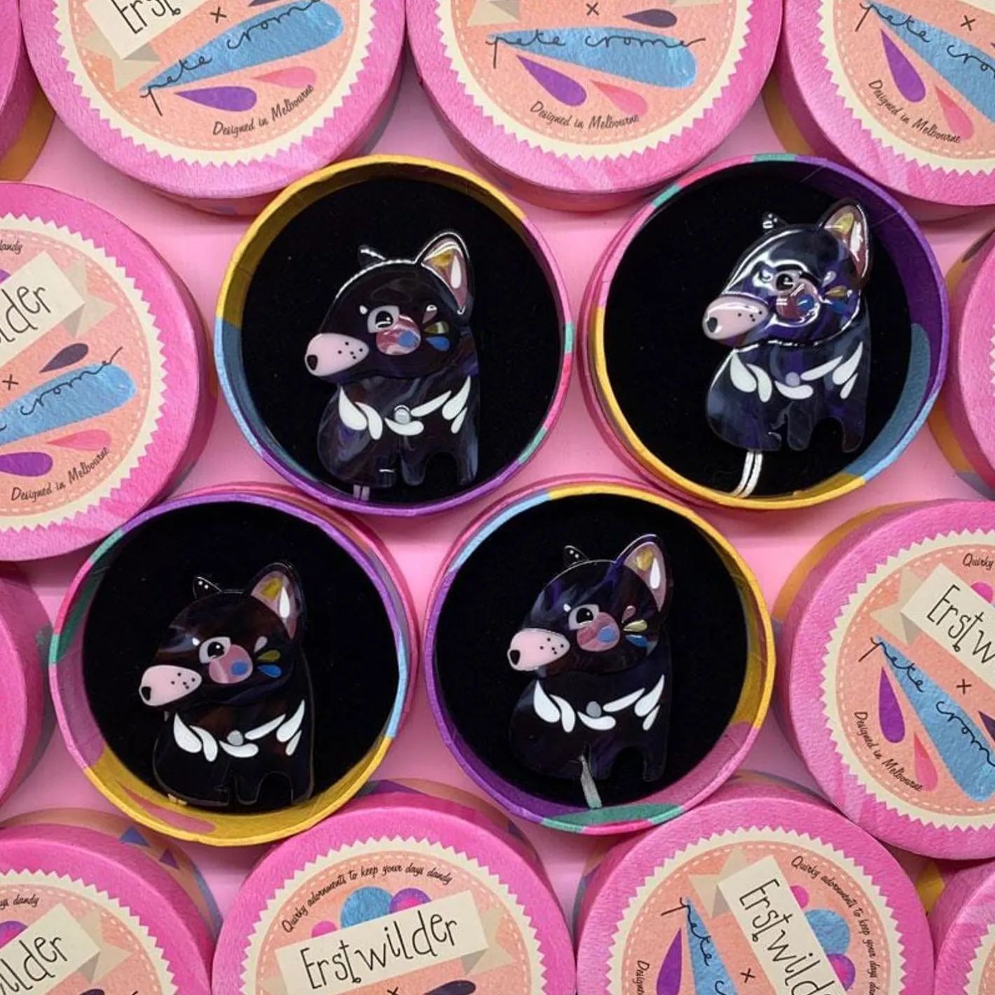 Erstwilder The Talkative Tasmanian Devil^ Brooches