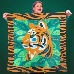 Erstwilder The Tranquil Tiger Square Scarf^ Scarves