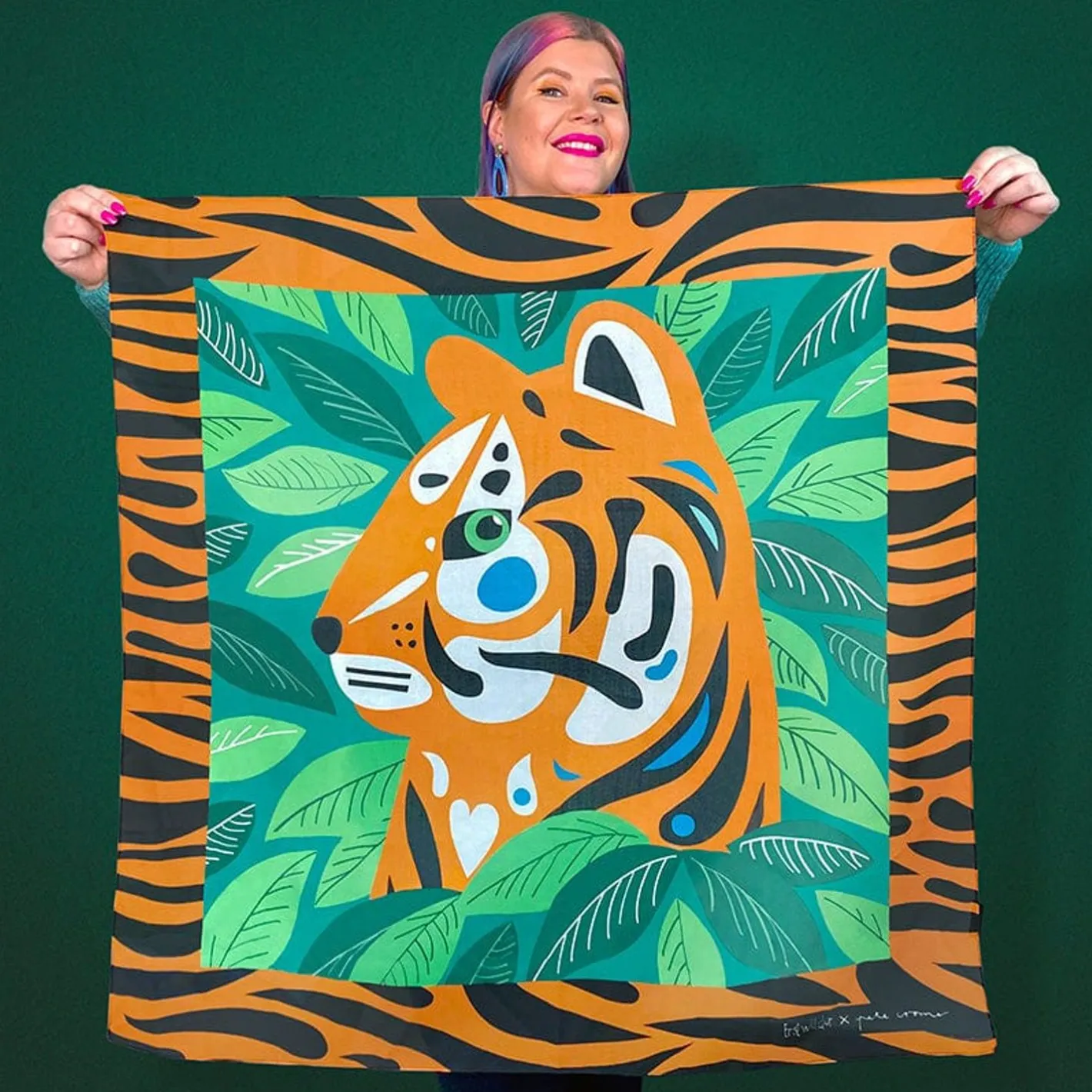 Erstwilder The Tranquil Tiger Square Scarf^ Scarves