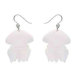 Erstwilder The Whimsical White Spotted Jellyfish Drop Earrings^ Earrings
