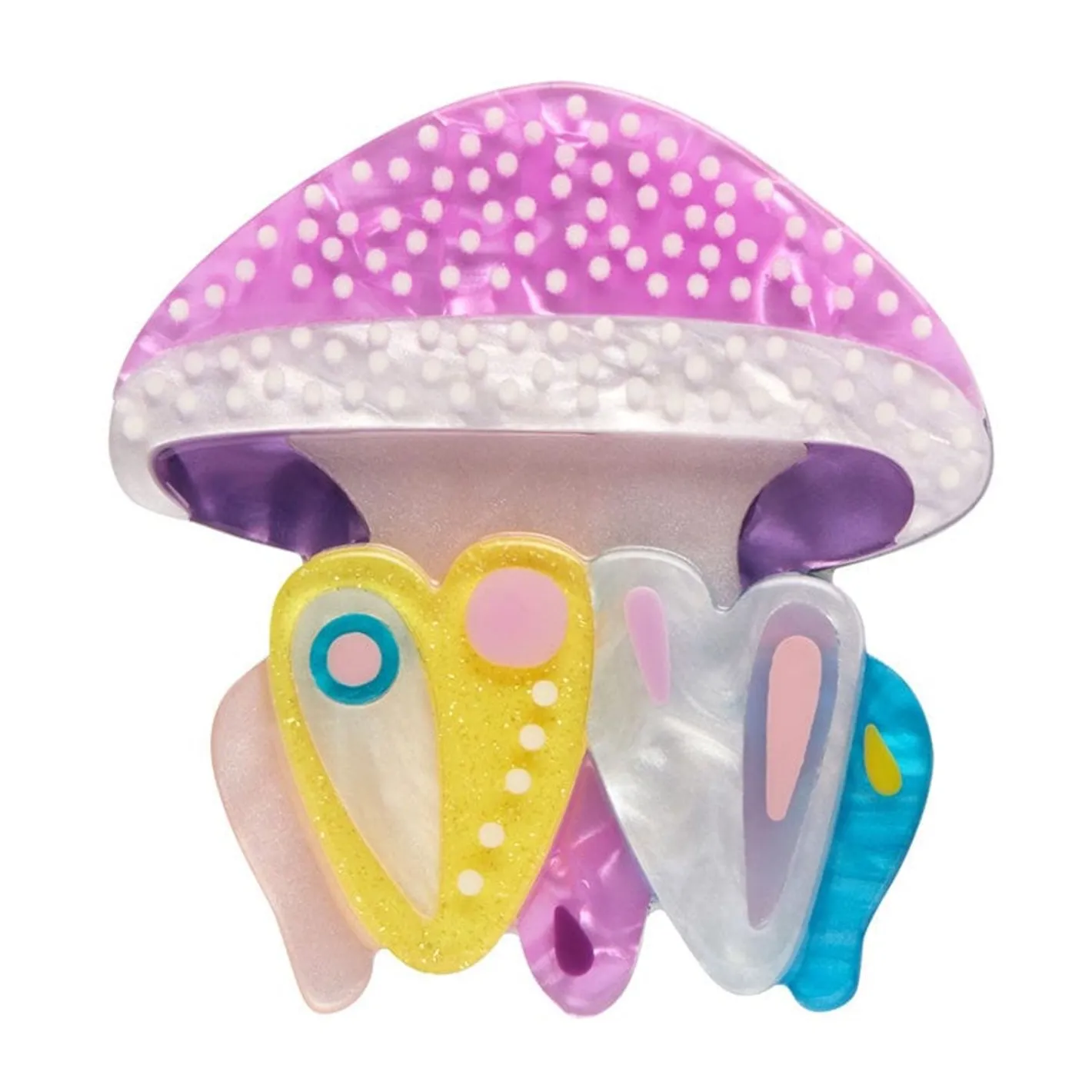 Erstwilder The Whimsical White Spotted Jellyfish Brooch^ Brooches