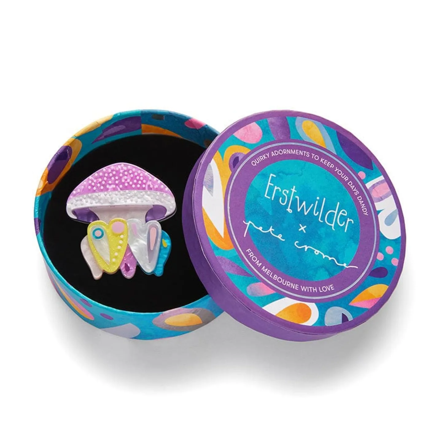 Erstwilder The Whimsical White Spotted Jellyfish Brooch^ Brooches