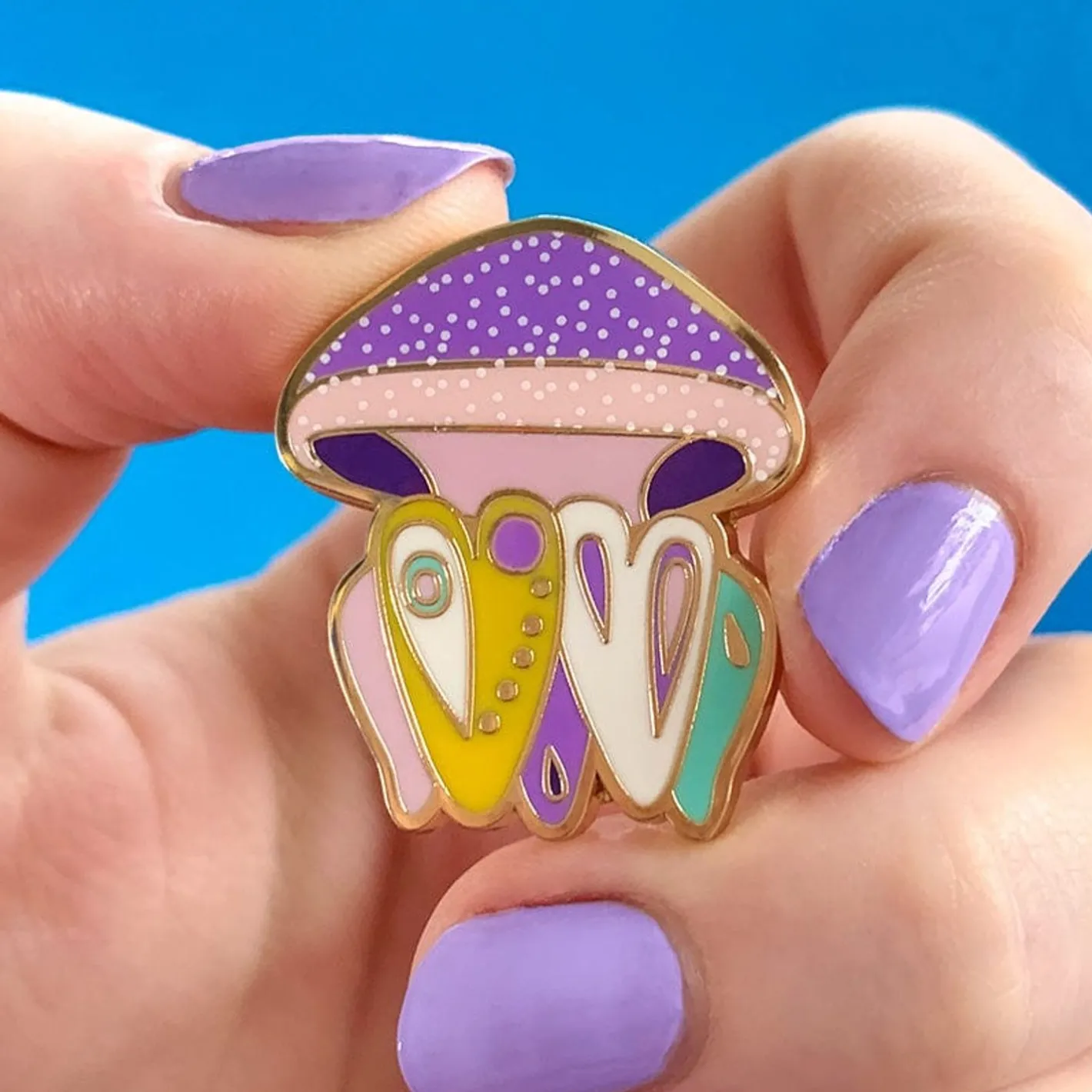 Erstwilder The Whimsical White Spotted Jellyfish Enamel Pin^ Enamel Pins