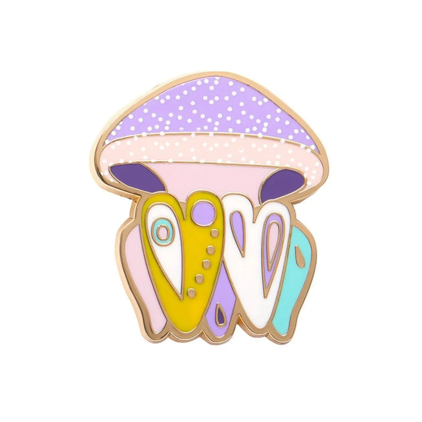 Erstwilder The Whimsical White Spotted Jellyfish Enamel Pin^ Enamel Pins