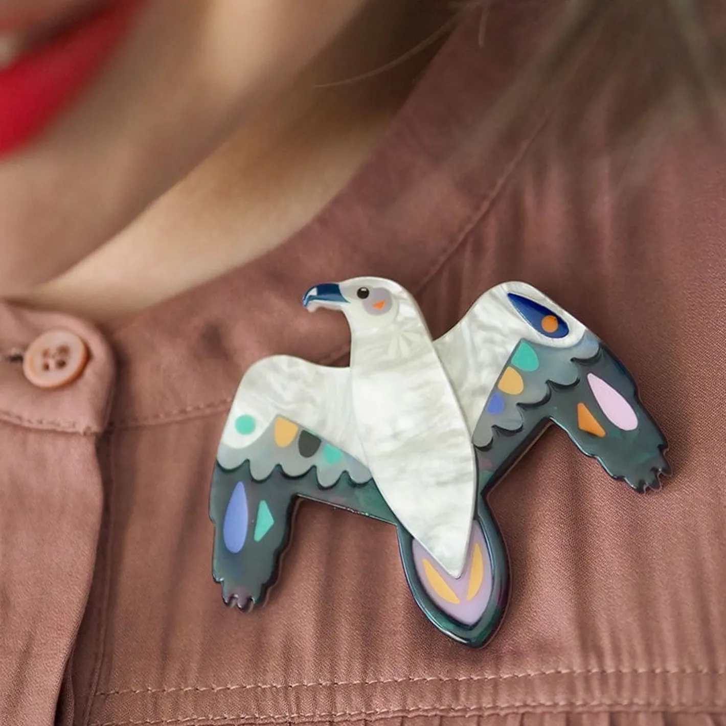 Erstwilder The Wily White Bellied Sea Eagle Brooch^ Brooches