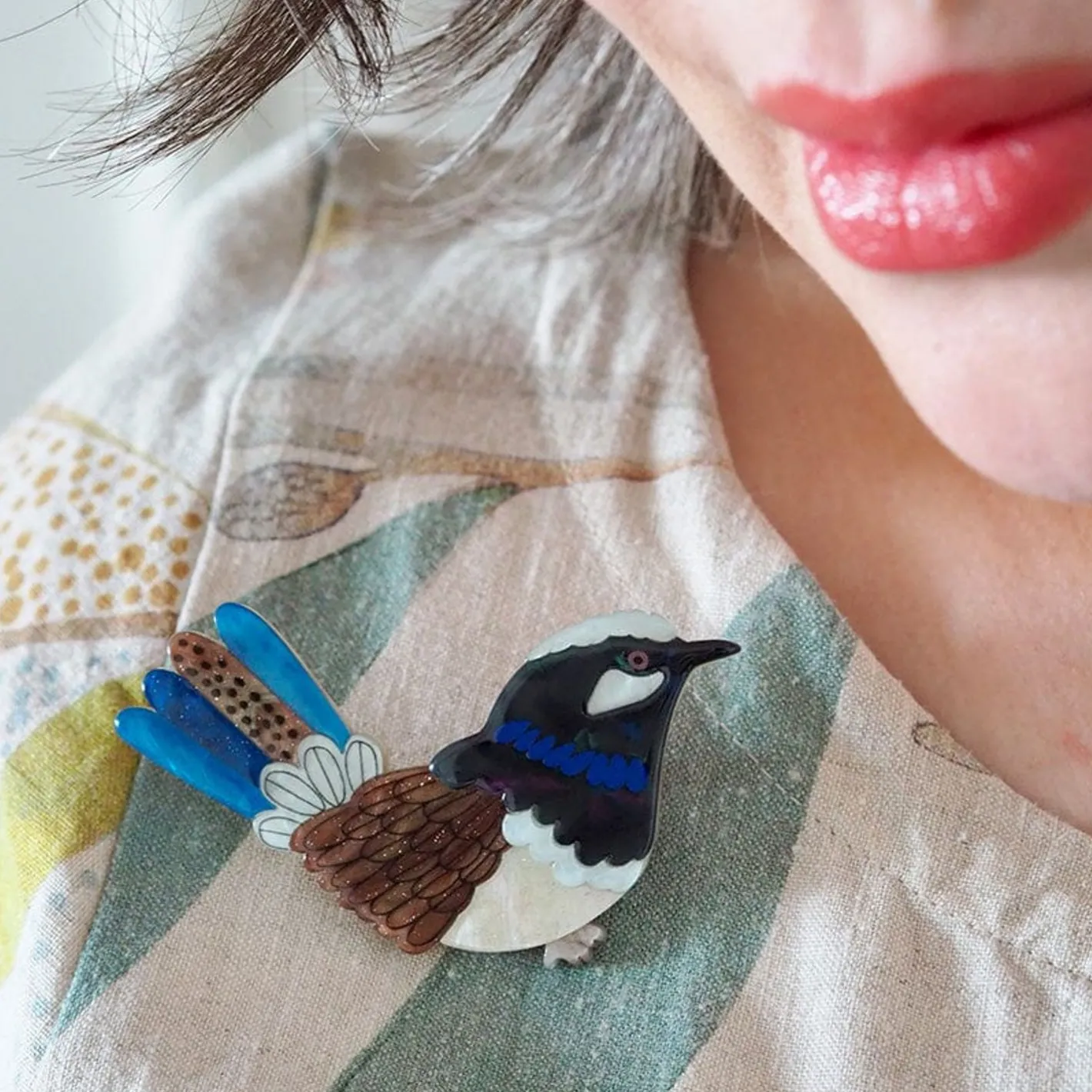 Erstwilder Thunderbolt Of Cobalt Brooch^ Brooches