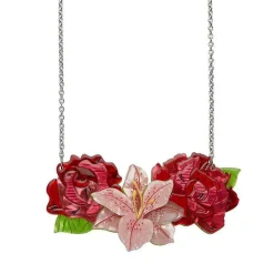 Erstwilder Tickled Pink Flower Necklace (Small)^ Necklaces